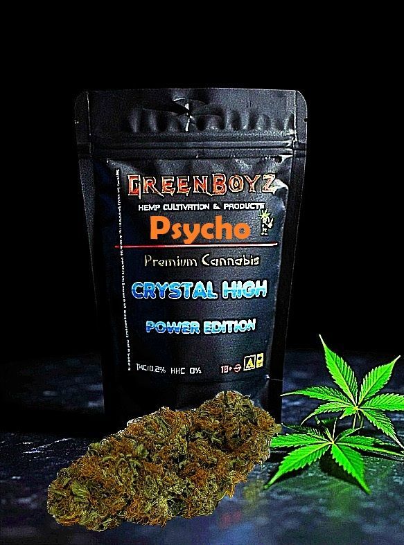 Psycho Crystal HIGH Edition 10gr Leaf Weed (Δεν περιεχει ξηρο ανθο ή παραγωγα του) Aπό baby terpene φύλλα βιομηχανικής κάνναβης Psycho Crystal HIGH Edition 10gr Leaf Weed (Δεν περιεχει ξηρο ανθο ή παραγωγα του) Aπό baby terpene φύλλα βιομηχανικής κάνναβης