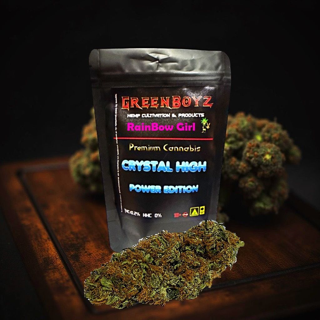 RAINBOW GIRL Crystal HIGH Edition 10gr Leaf Weed (Δεν περιεχει ξηρο ανθο ή παραγωγα του)  Aπό baby terpene φύλλα  βιομηχανικής κάνναβης