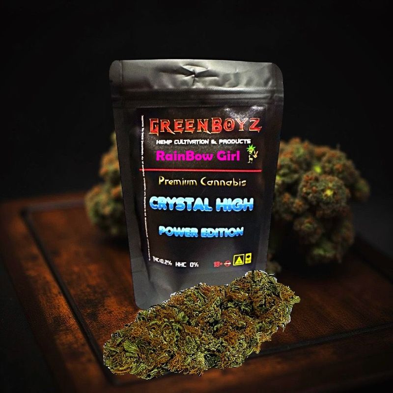 RAINBOW GIRL Crystal HIGH Edition 10gr Leaf Weed (Δεν περιεχει ξηρο ανθο ή παραγωγα του) Aπό baby terpene φύλλα βιομηχανικής κάνναβης RAINBOW GIRL Crystal HIGH Edition 10gr Leaf Weed (Δεν περιεχει ξηρο ανθο ή παραγωγα του) Aπό baby terpene φύλλα βιομηχανικής κάνναβης