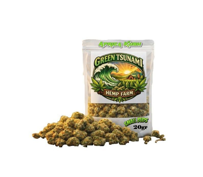 ​Green Tsunami small premium buds bulk 20gr AFRICA KUSH