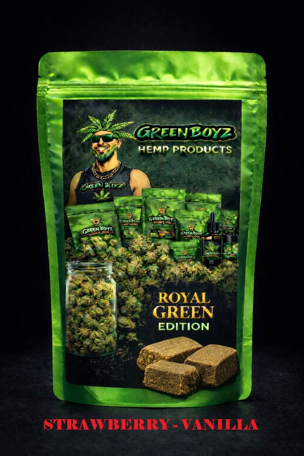 ​GreenBoyz Royal Green Elite High Edition STRAWBERRY-VANILLA  10gr HASH
