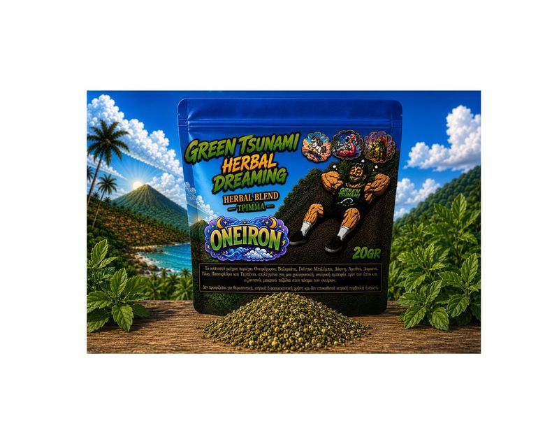 ΟΝΕΙΡΟΝ DREAMS ΚΑΠΝΙΣΤΟ Green Tsunami Herbal Dreaming Blend 20gr ΟΝΕΙΡΟΝ DREAMS ΚΑΠΝΙΣΤΟ Green Tsunami Herbal Dreaming Blend 20gr