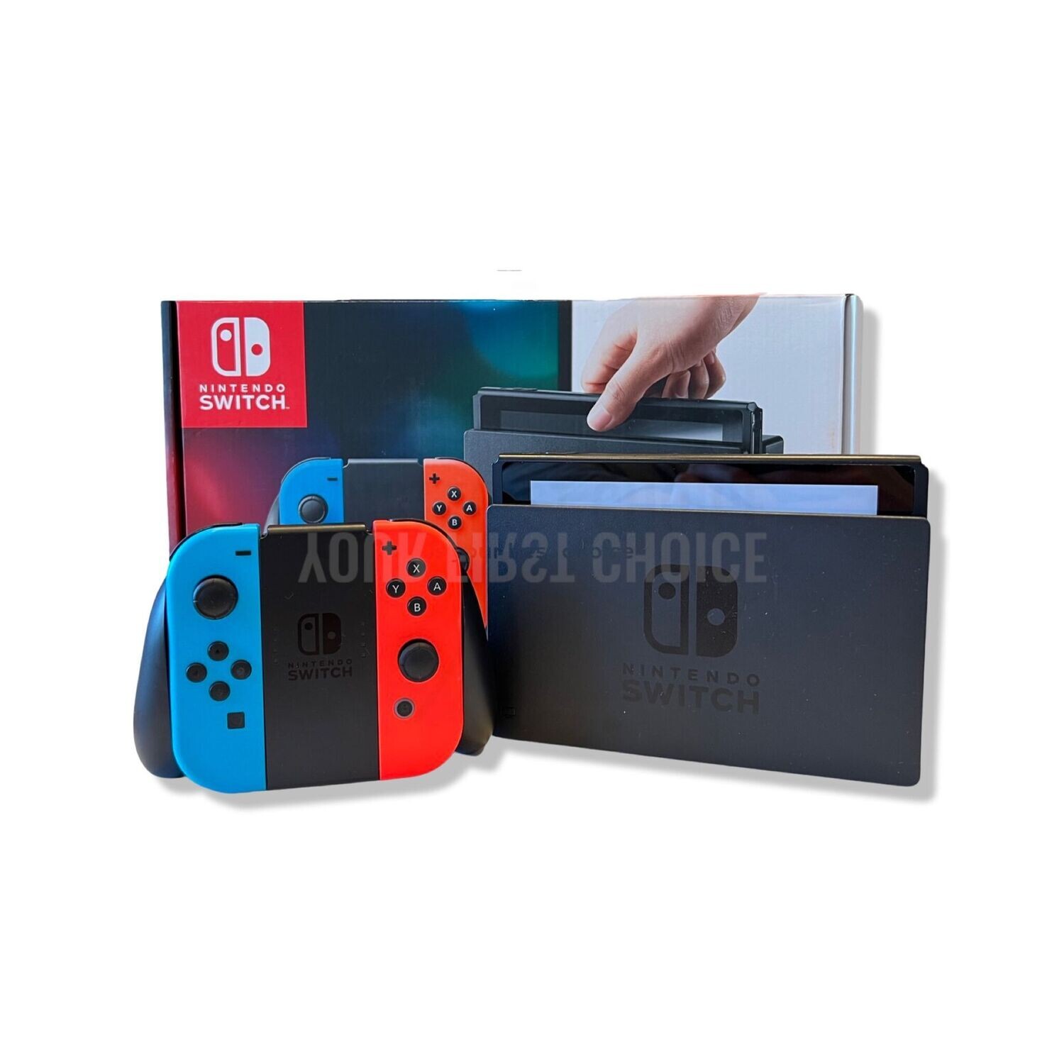 Nintendo Switch Konsole V1 - CFW Fähig - Neon-Rot/Neon-Blau