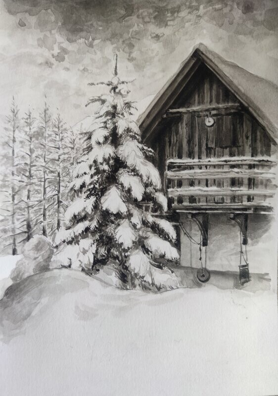 "Vieille grange à Valloire"