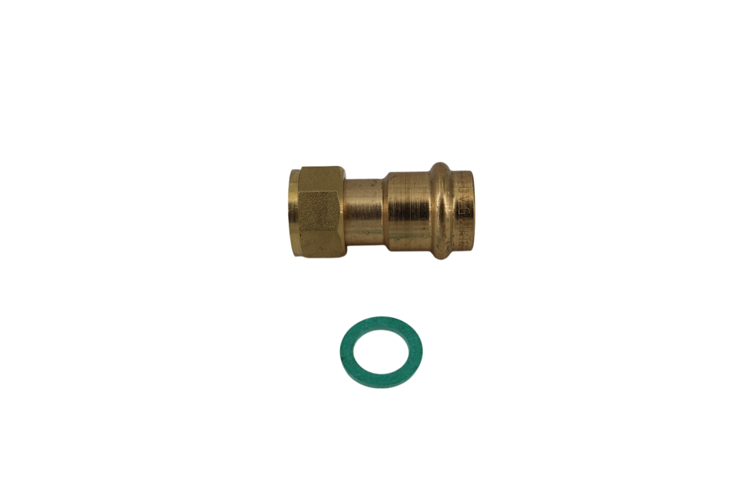BPUAD2220 Verschraubung halb B-press 22mm x 3/4" Rotguss, mit Innengewinde P4355