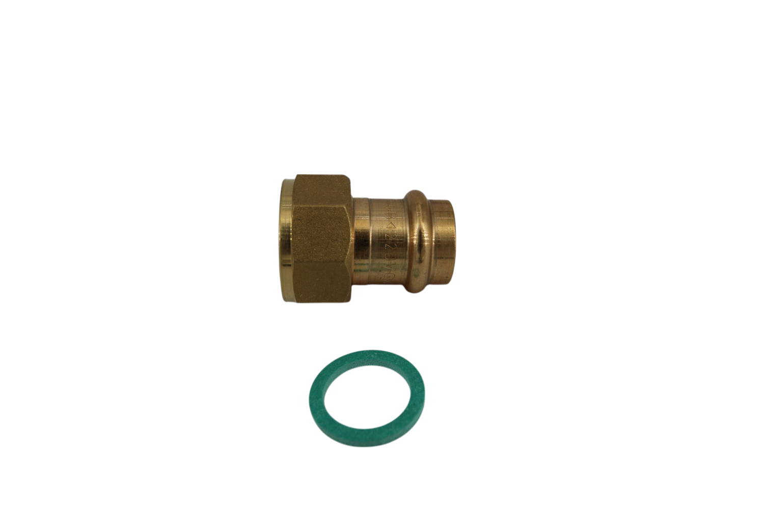 BPUAD2225 Verschraubung halb B-press 22mm x 1" Rotguss, mit Innengewinde P4355