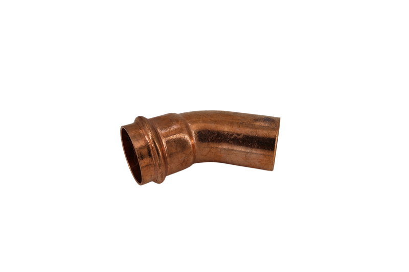 >B< Press Bogen 45 Grad aus Kupfer 42mm