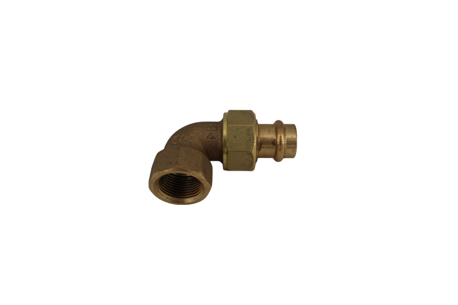 Winkelverschraubung B-press 90 Grad 18mm x 3/4" IG Rotguss P4096G