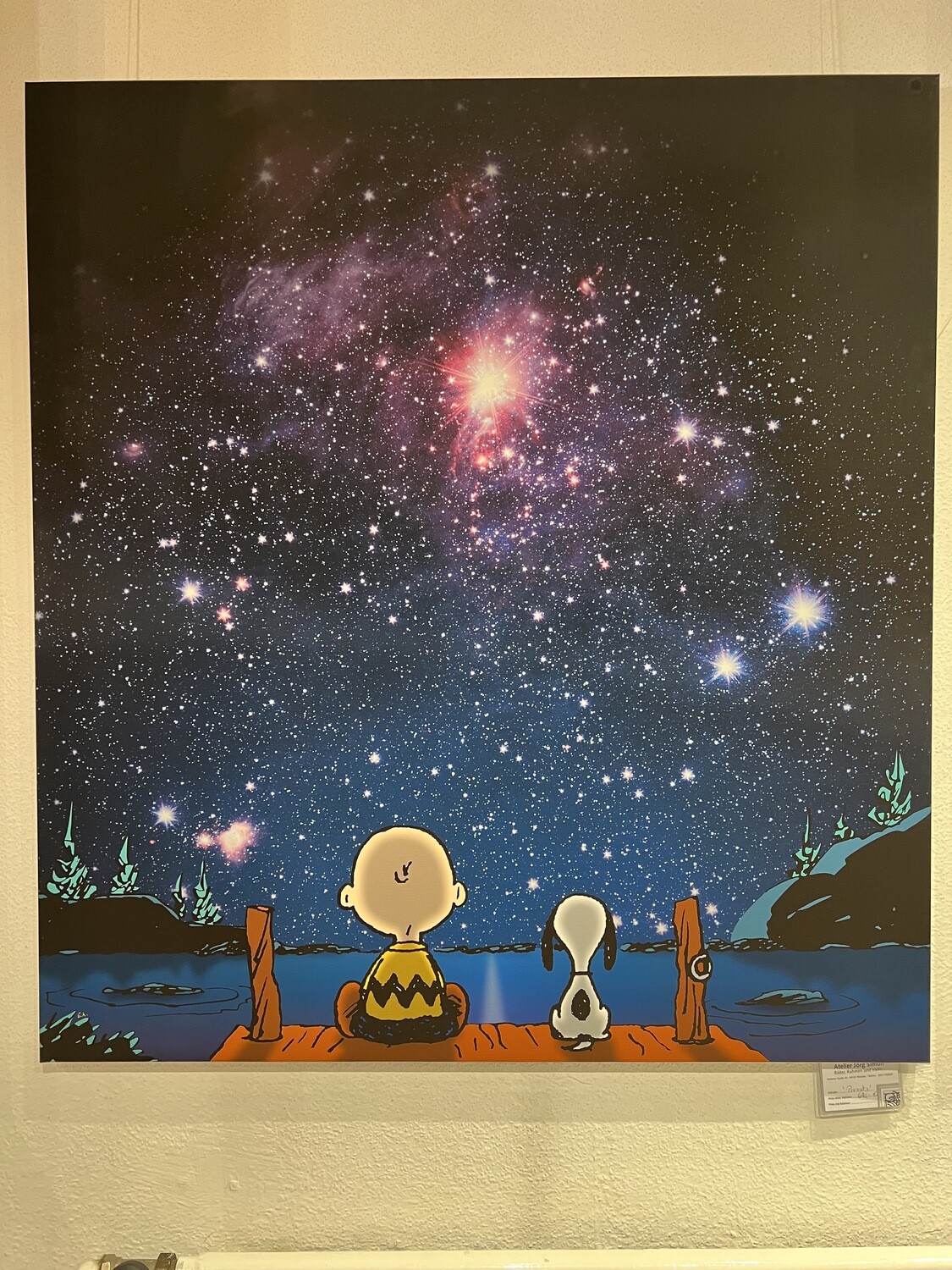 CHARLY + SNOPPY - Druck auf Leinwand - nach Peanuts