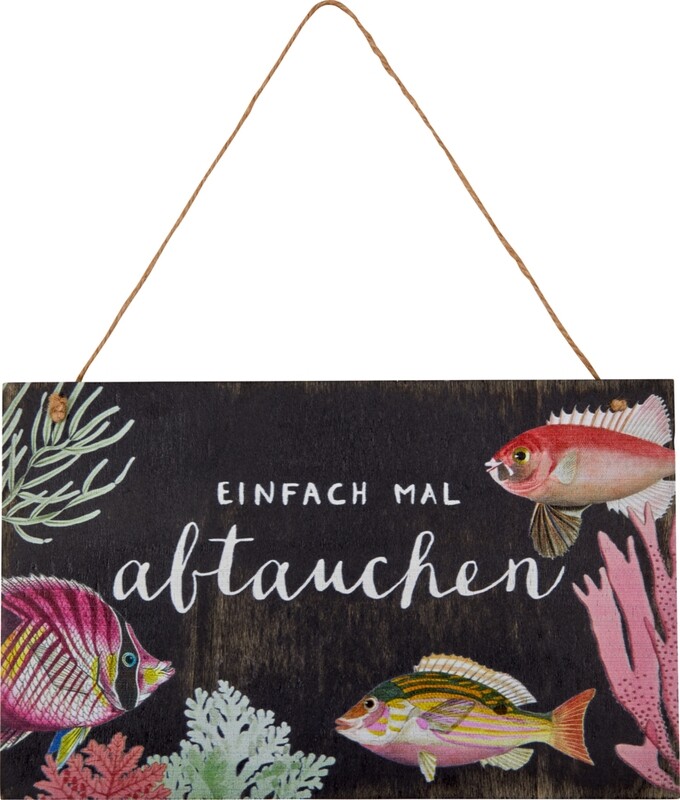 Holzschild - Einfach mal abtauchen &quot;I love my Ocean&quot; Einfach mal abtauchen