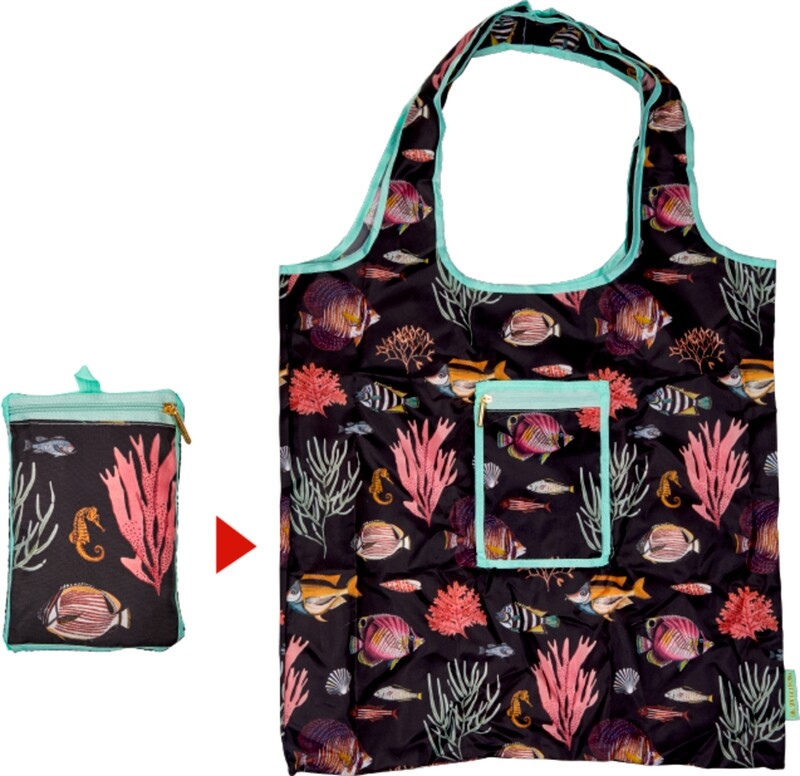 Faltshopper Fische &quot;I love my Ocean&quot;. dunkel von Spiegelburg