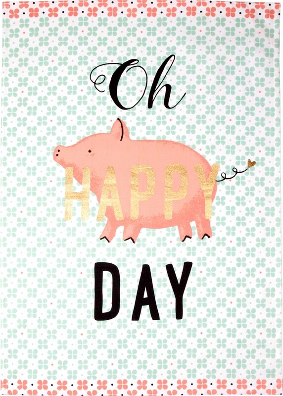 Geschirrtuch &quot;Happy Day&quot; Viel Glück von Spiegelburg