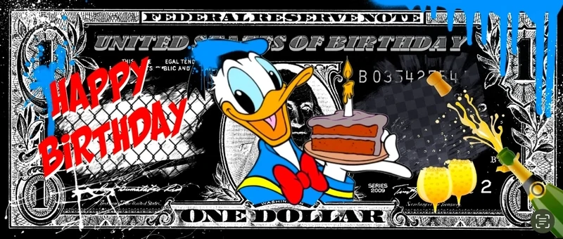 BIRTHDAY DONALD DOLLAR von Skyyloft