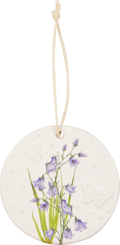 Porzellan-Anhänger mit Blumenmotiv - Ostergrüße
