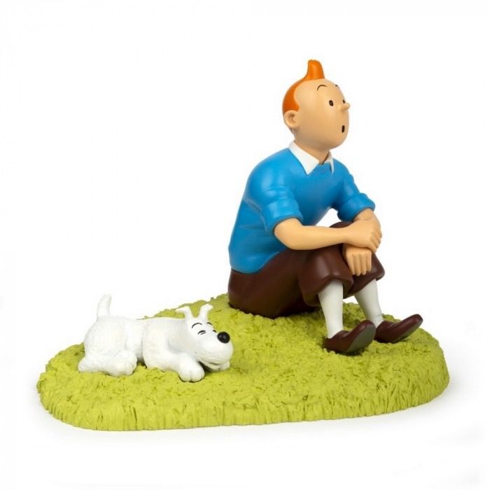 Tim und Struppi sitzen im Gras (47001)