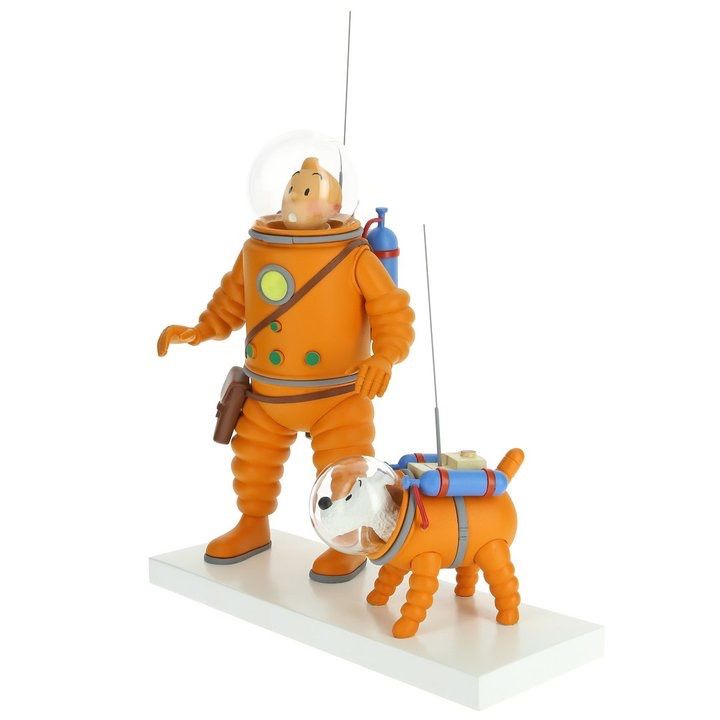 Tim und Struppi Figur - als Astronauten auf dem Mond, 26 cm (Moulinsart/Fariboles 44023)