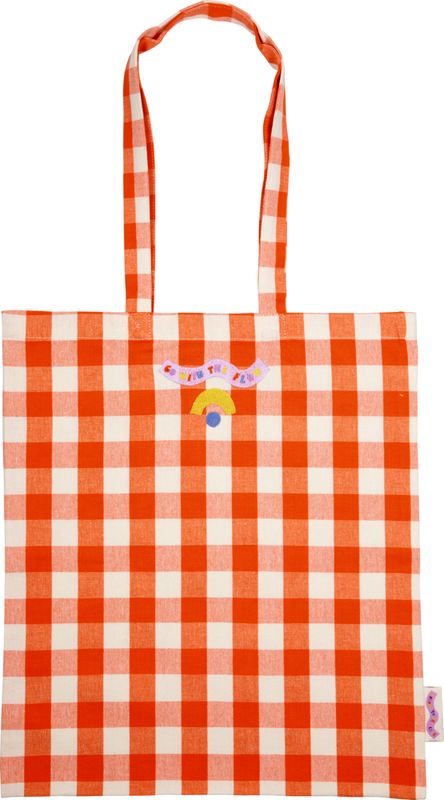 Einkaufsshopper M - COLOR YOUR LIFE Cotton, Rot/Orange