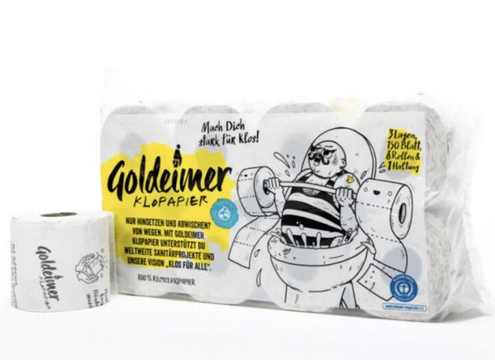 Toilettenpapier Goldeimer