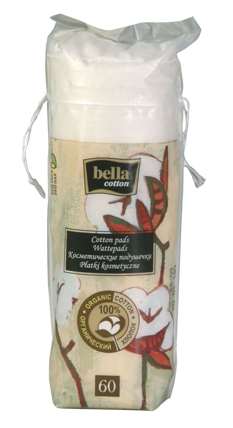 bELLA Duo-Wattepads Bio rund 60 Stück