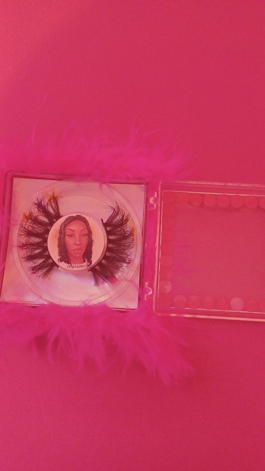 Mink with colorful charms