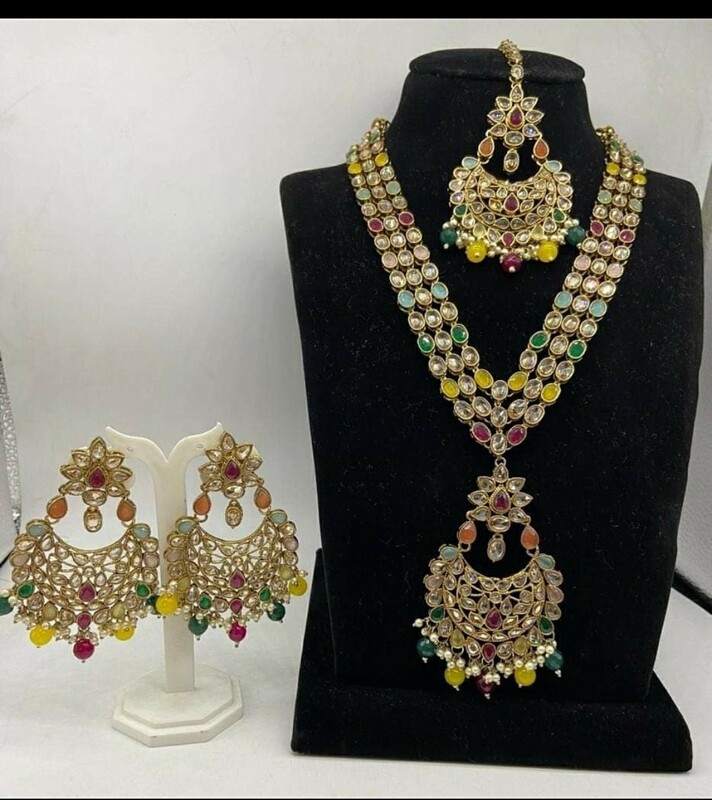 Polki designer Mala with tikka