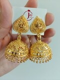 Rrrupa gold polish jhumki