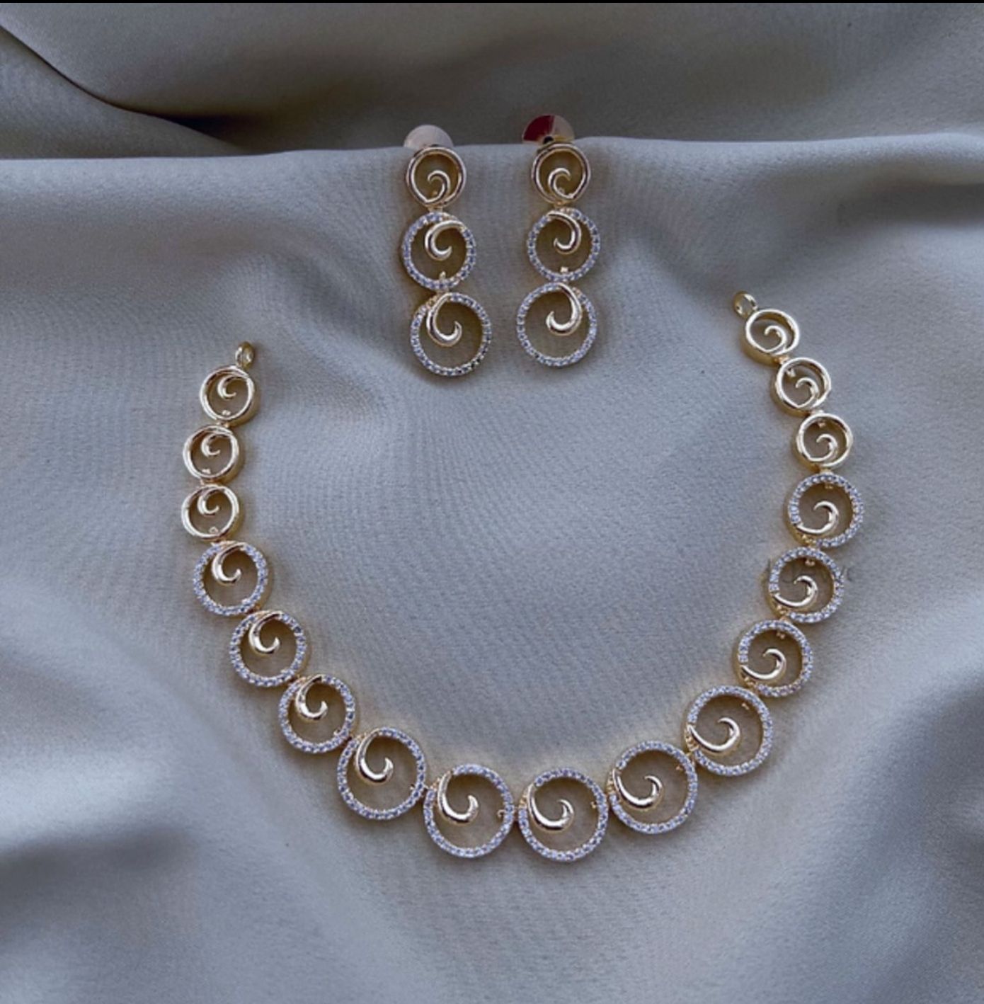 Kani western style AD necklace set
