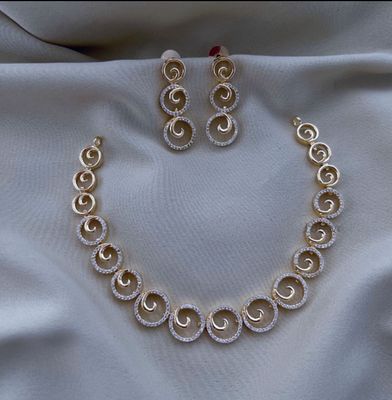 Kani western style AD necklace set