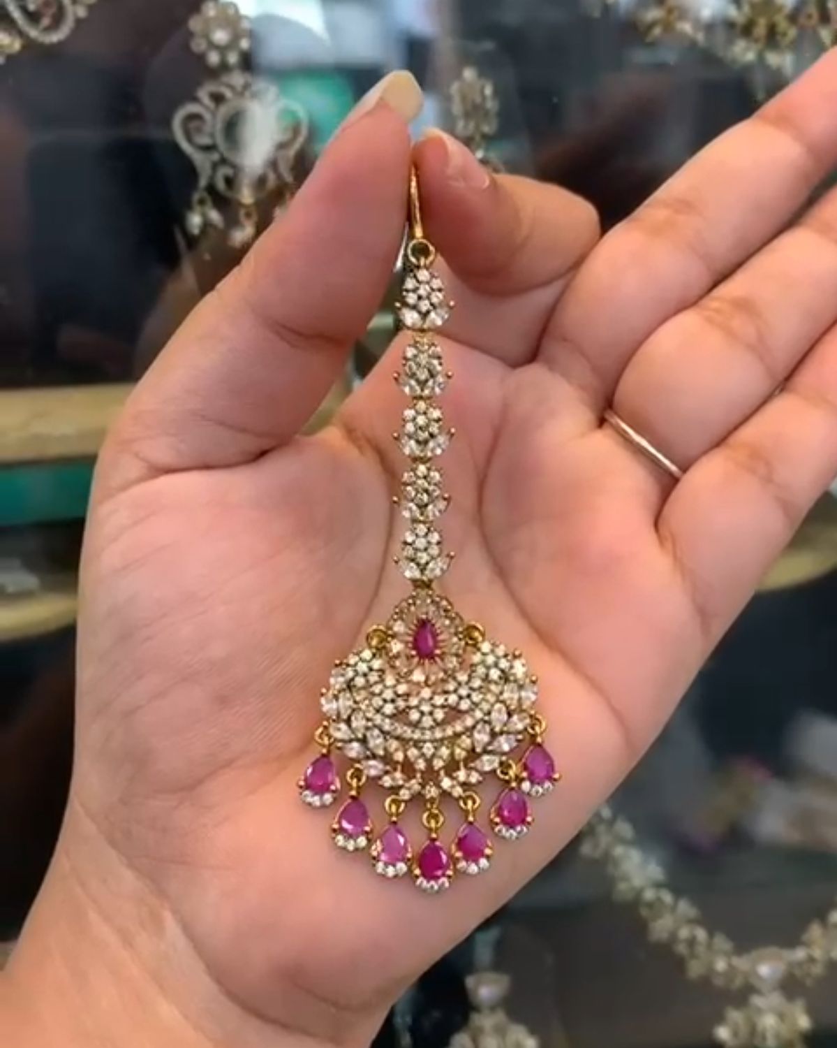American diamond ruby stone Tika