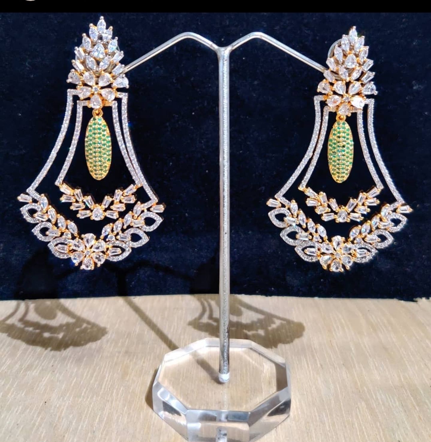 American diamond chandbali