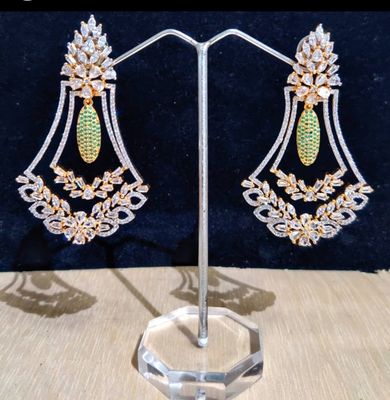 American diamond chandbali