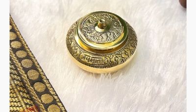 Pure brass kumkum box