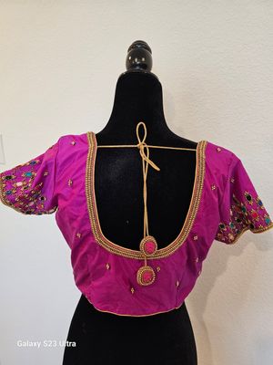 Real beads Aari Work Blouse#0001