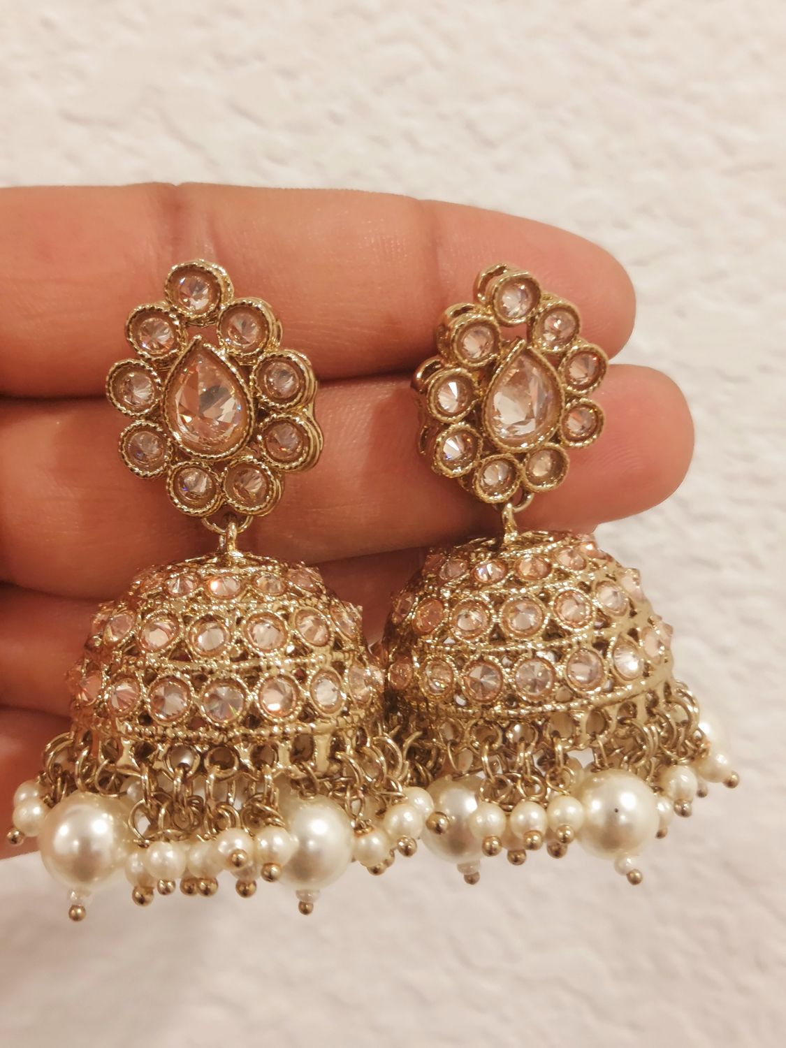 Polki Stone Jhumki