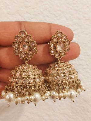Polki Stone Jhumki
