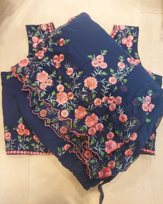 Geogette fabric with embroidery lehanga set