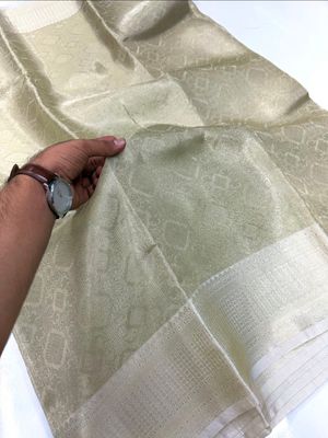 Silver Zari Saree