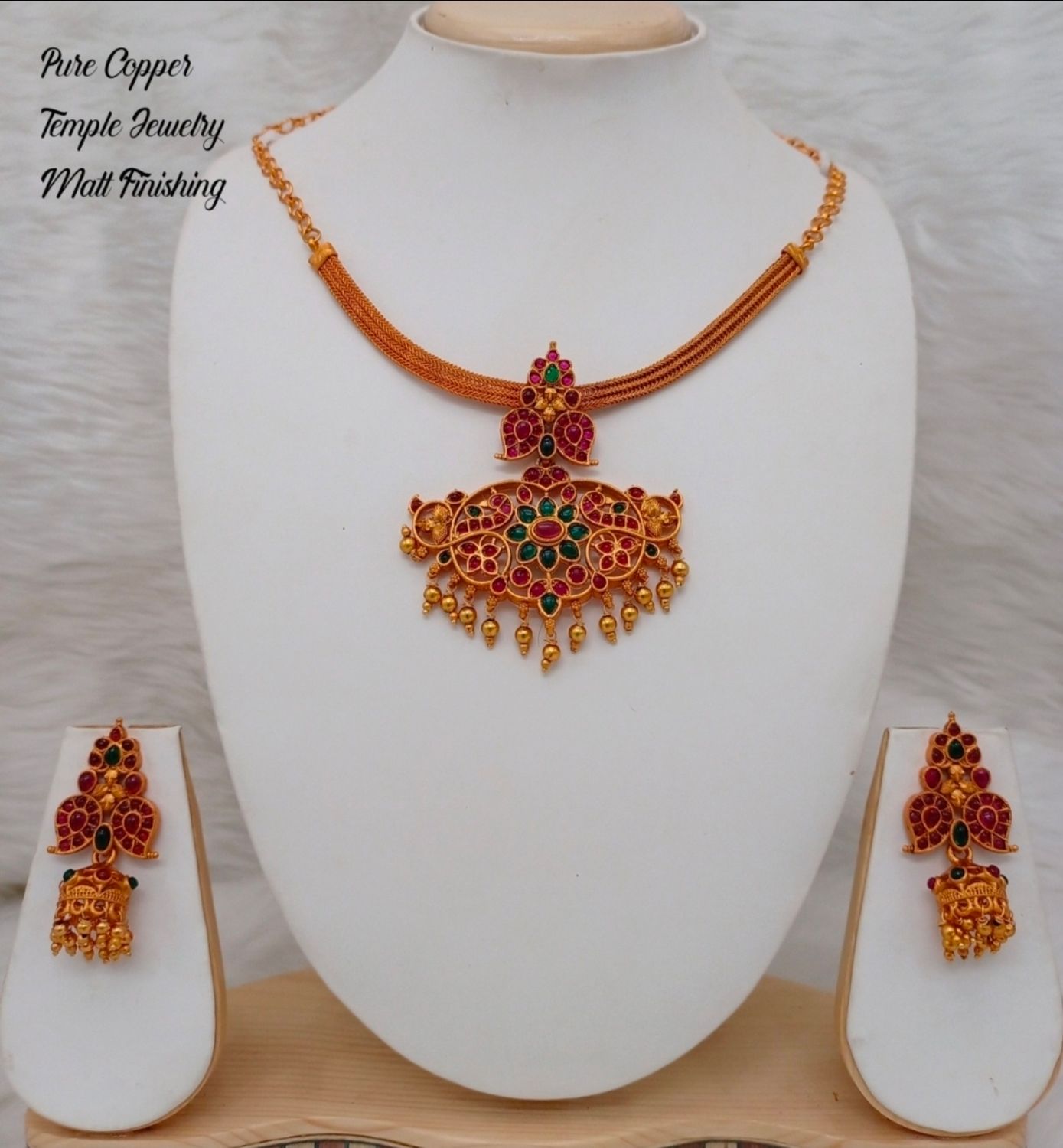 Pure Copper Temple jewelry matt finish