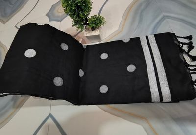 Polka Dots khadi Cotton Saree
