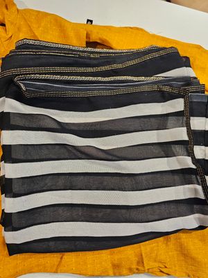 Geogette black saree