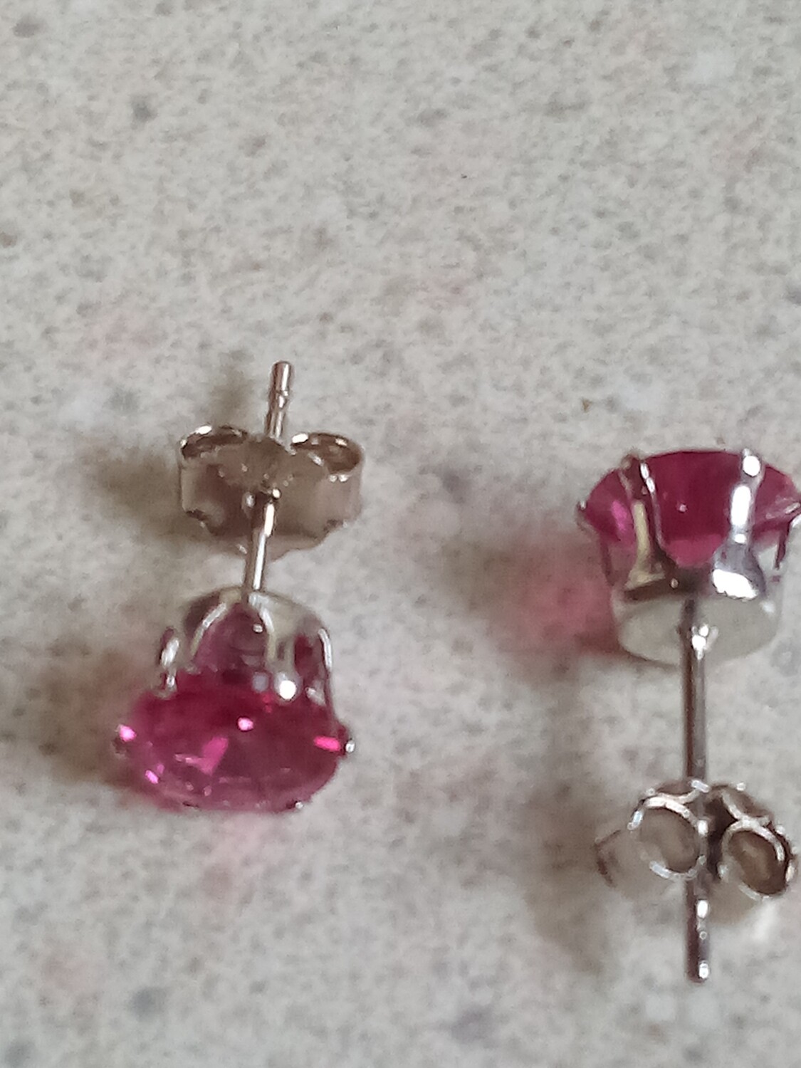 6mm lab Ruby studs