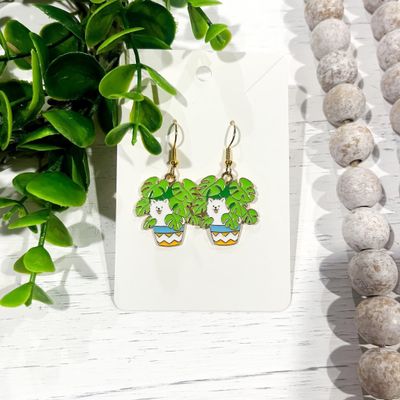 Monstera Pup Earrings
