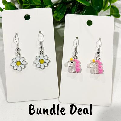 Unicorn Daisy Earrings Set