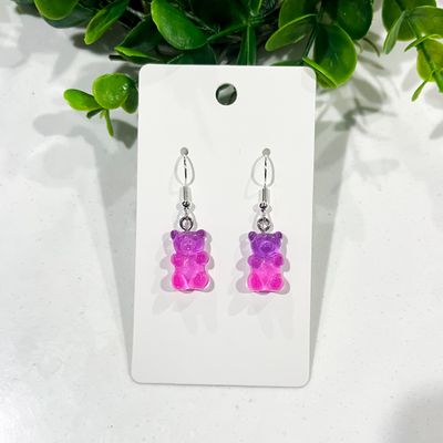 Grape Strawberry Gummybear  Earrings