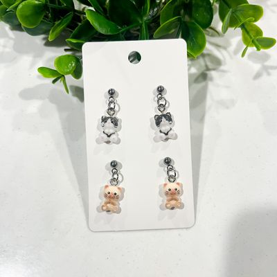 Gray and Cream Cat Set