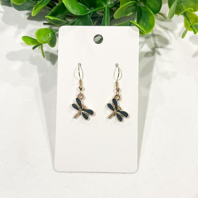 Black Dragonfly Earrings