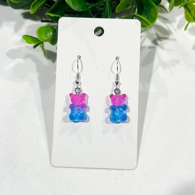 Blue Raspberry Gummybear  Earrings