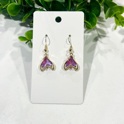 Majestic Ruby Mermaid Tail Earrings