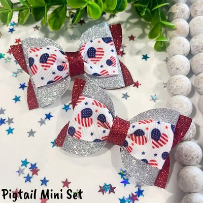USA Shimmer Mini Piggy Set (2 mini bows included)