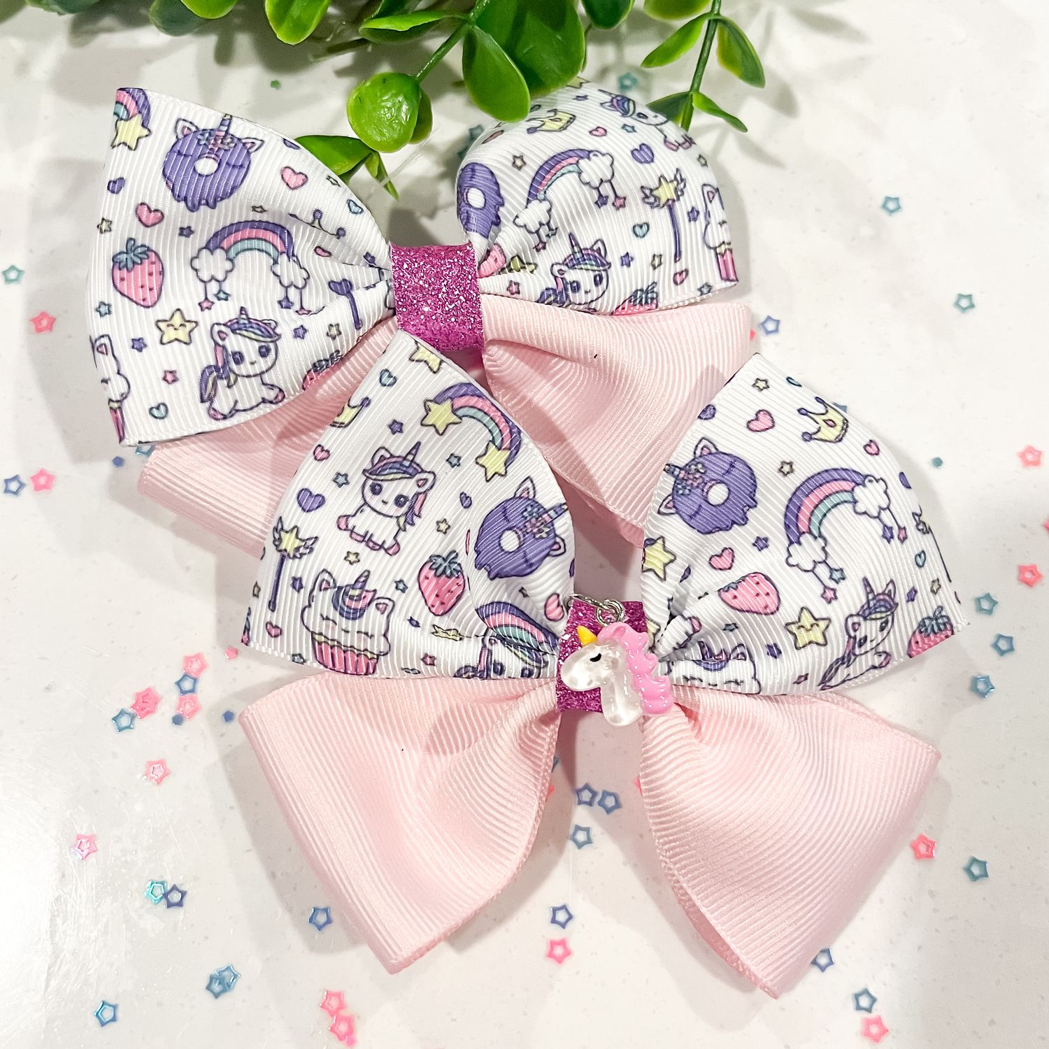 Unicorn Ribbon Bow